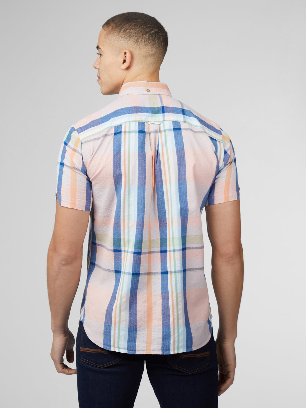 Chemises Ben Sherman Signature Seersucker Check Rose | QFX-80673958